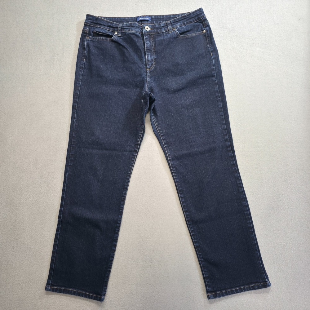 Bandolino Mandie Women's Denim Straight Leg Blue Jeans Size 16P